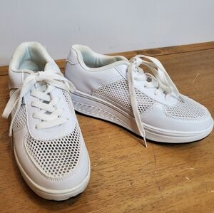 Minika White Platform Comfort Sneakers NEW